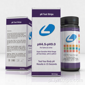 pH moczu pasek testowy pH 4,5-9,0